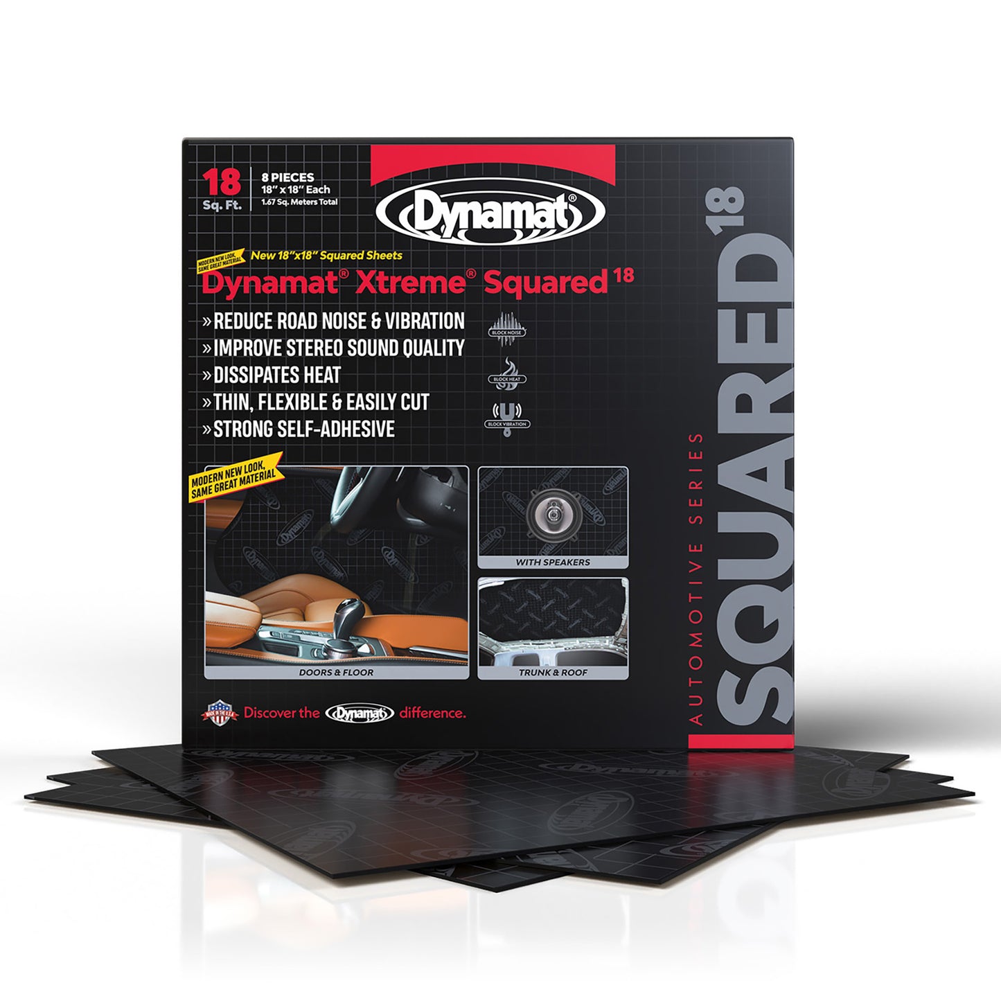 Dynamat Xtreme Sound Deadening Car Insulation Squared 18 Pack