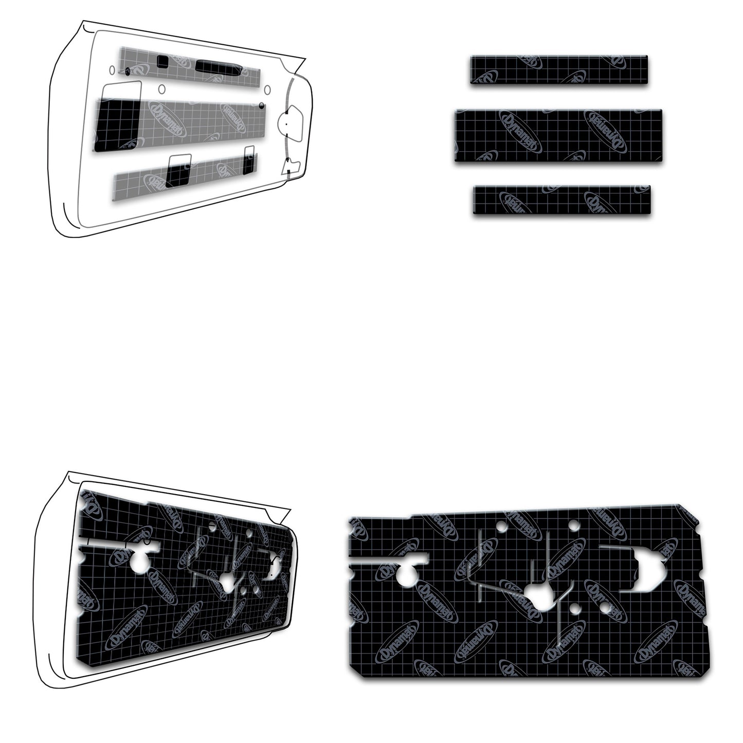 1968-1969 Camaro / Firebird Sound Deadening Door Kit - XGM F1 D