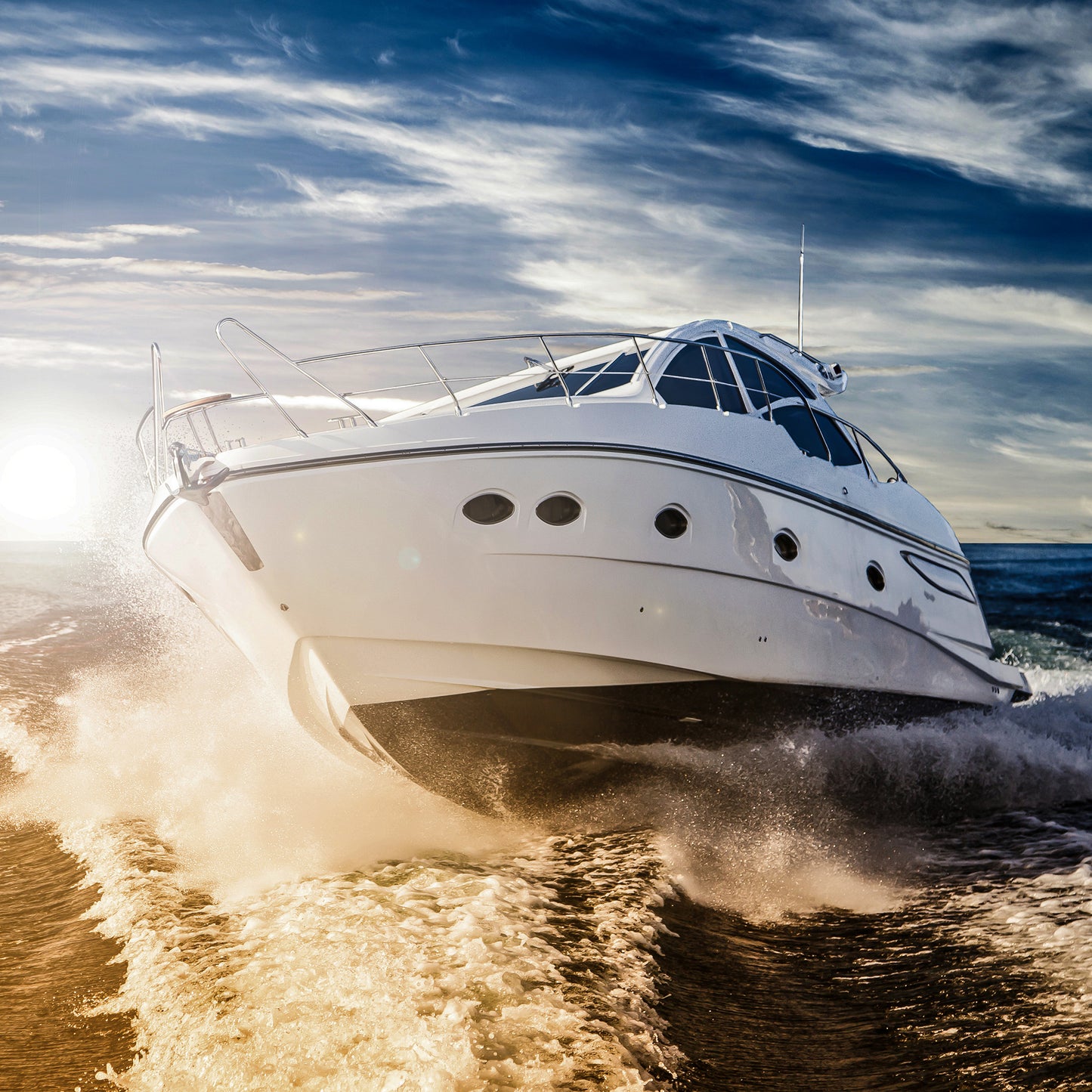 Marine boat engine noise and heat