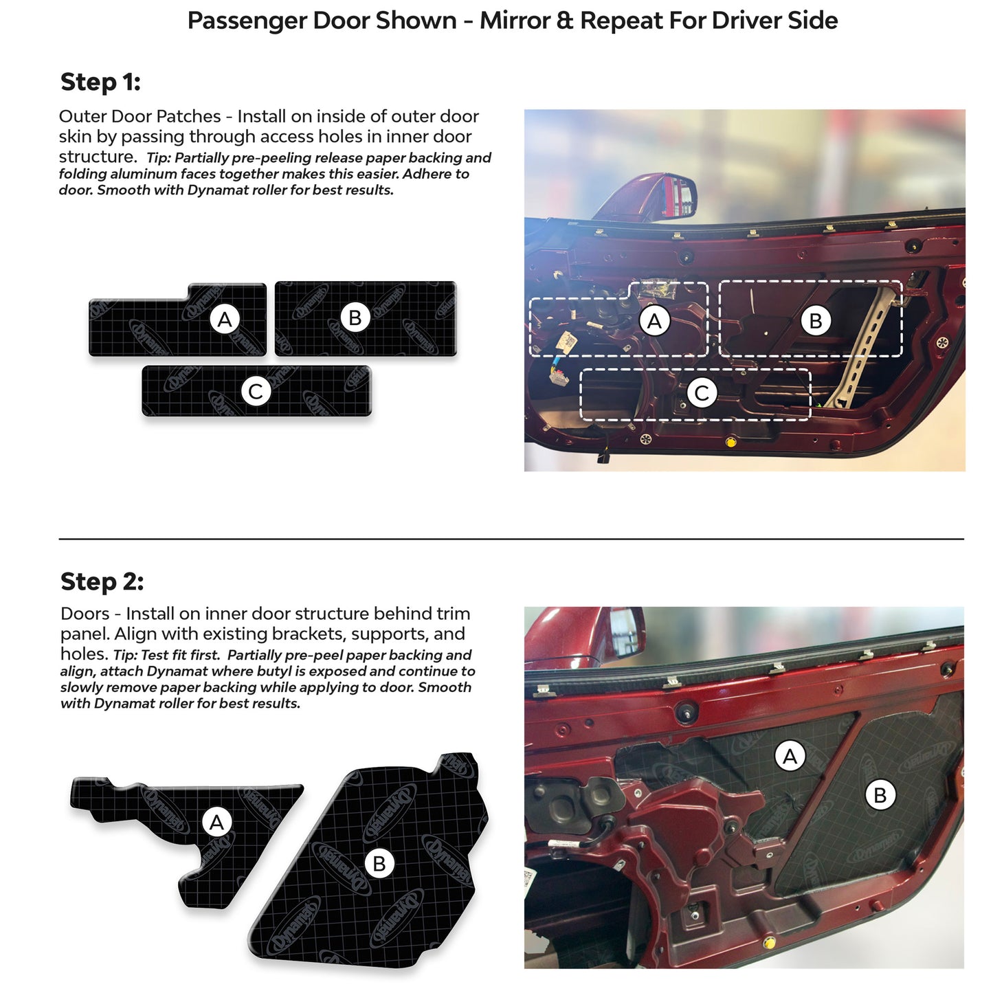 2014-2019 GM C7 Corvette Doors Custom Cut Sound Deadening Kit