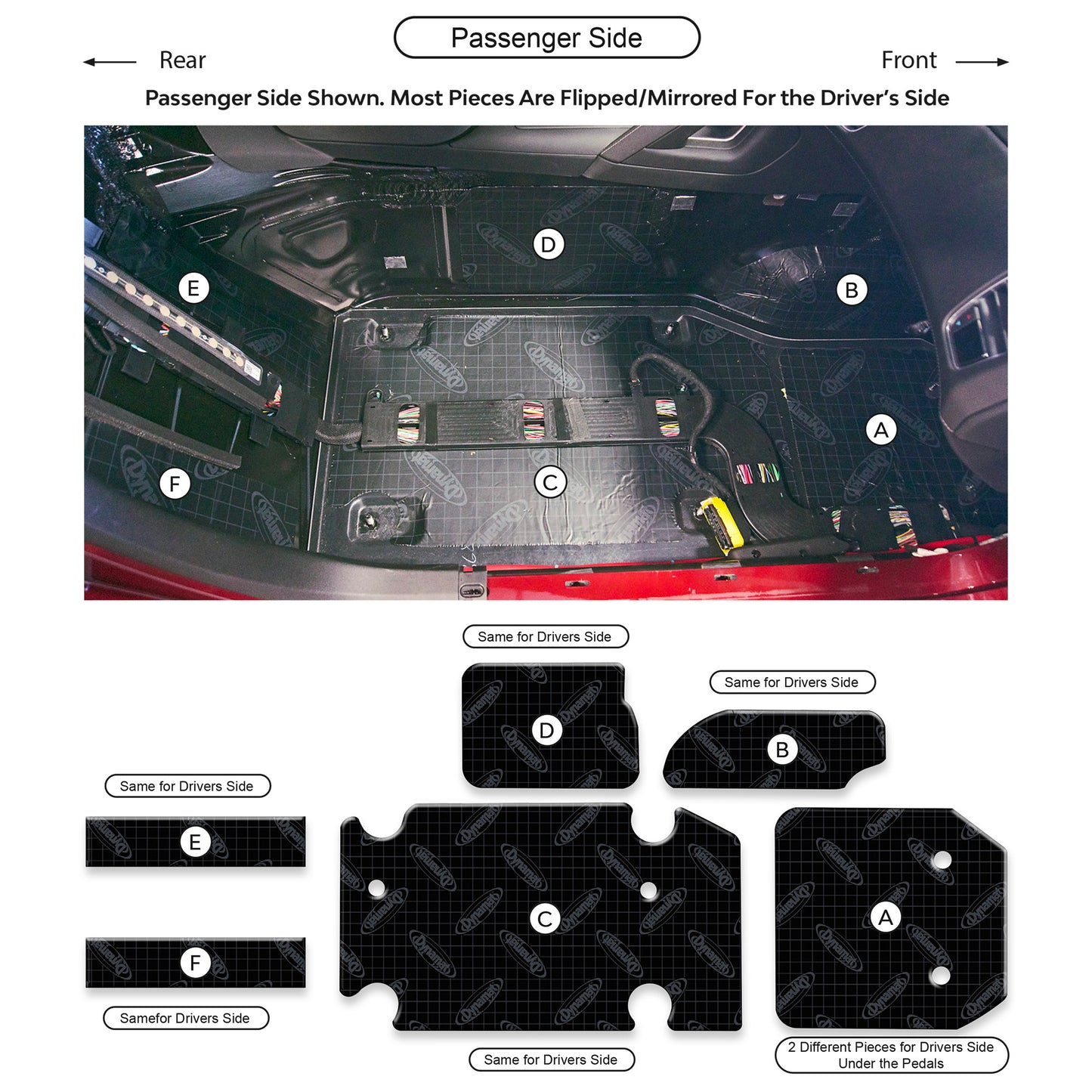2014-2019 GM C7 Corvette Floor Custom Cut Sound Deadening Kit