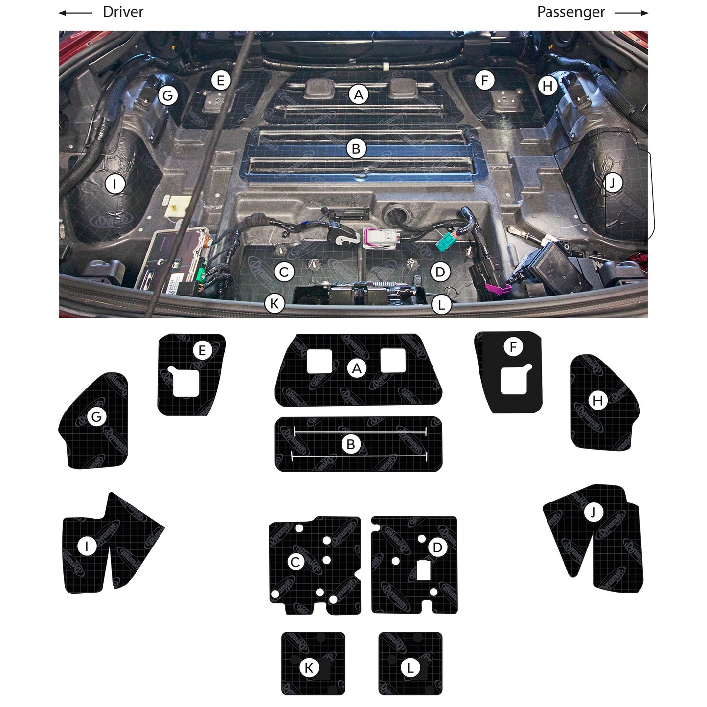 2014-2019 GM C7 Corvette Trunk Custom Cut Sound Deadening Kit