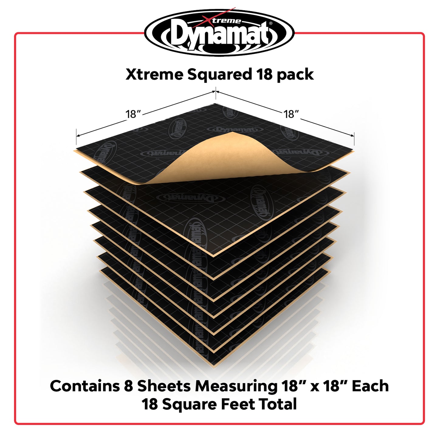 Dynamat Xtreme Sound Deadening Car Insulation Squared 18 Pack