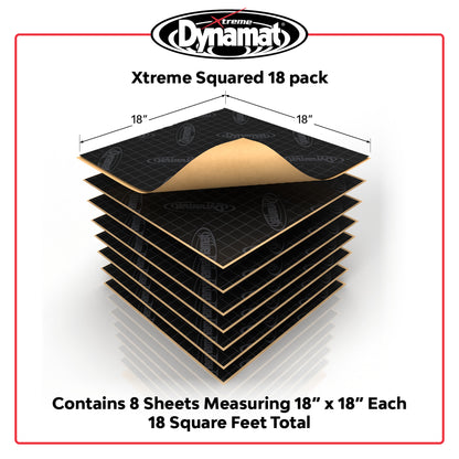 Dynamat Xtreme Sound Deadening Car Insulation Squared 18 Pack