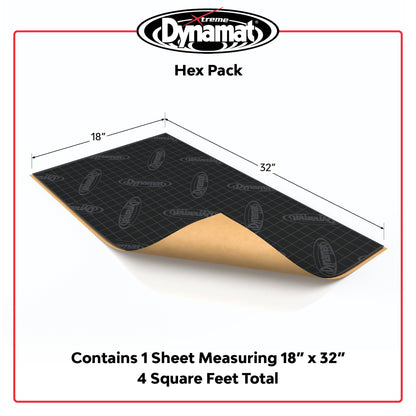 Dynamat Xtreme Sound Deadening Car Insulation Hex Pack