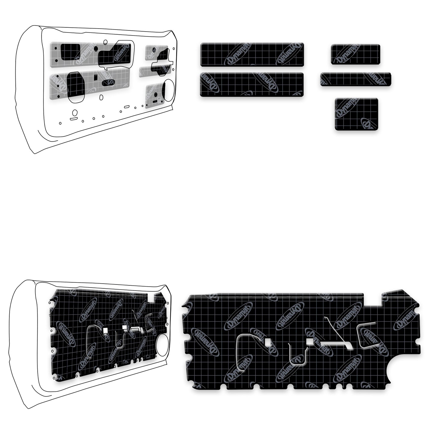 1979-1993 Ford Mustang Door Sound Deadening Kit XFO M3 D