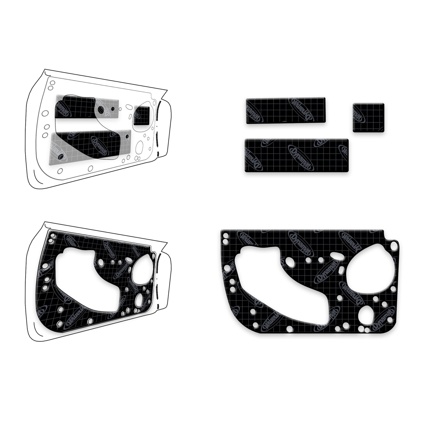 2021+ Ford F-150 Custom Cut Sound Deadening 4-Doors Kit - XFO F14 D