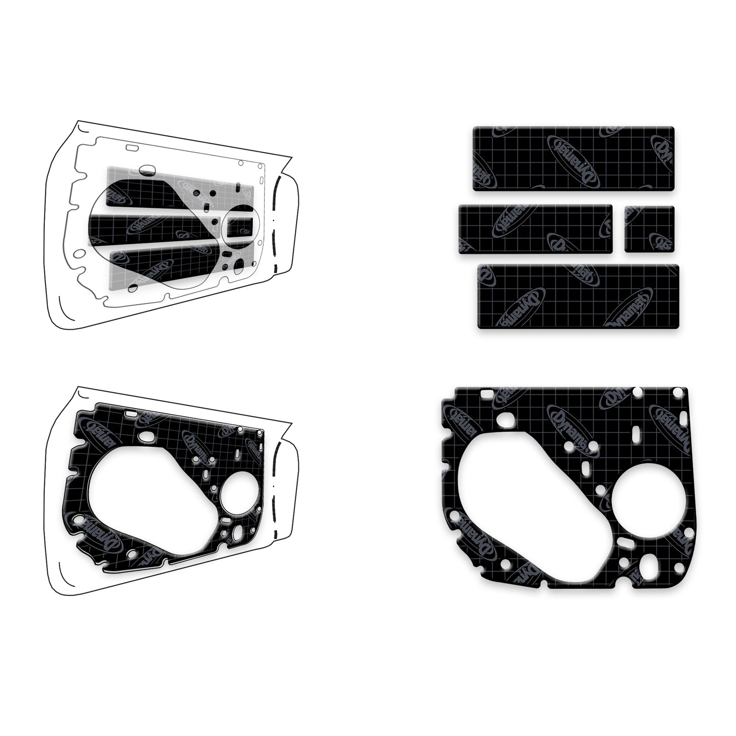 2021+ Ford F-150 Custom Cut Sound Deadening 4-Doors Kit - XFO F14 D