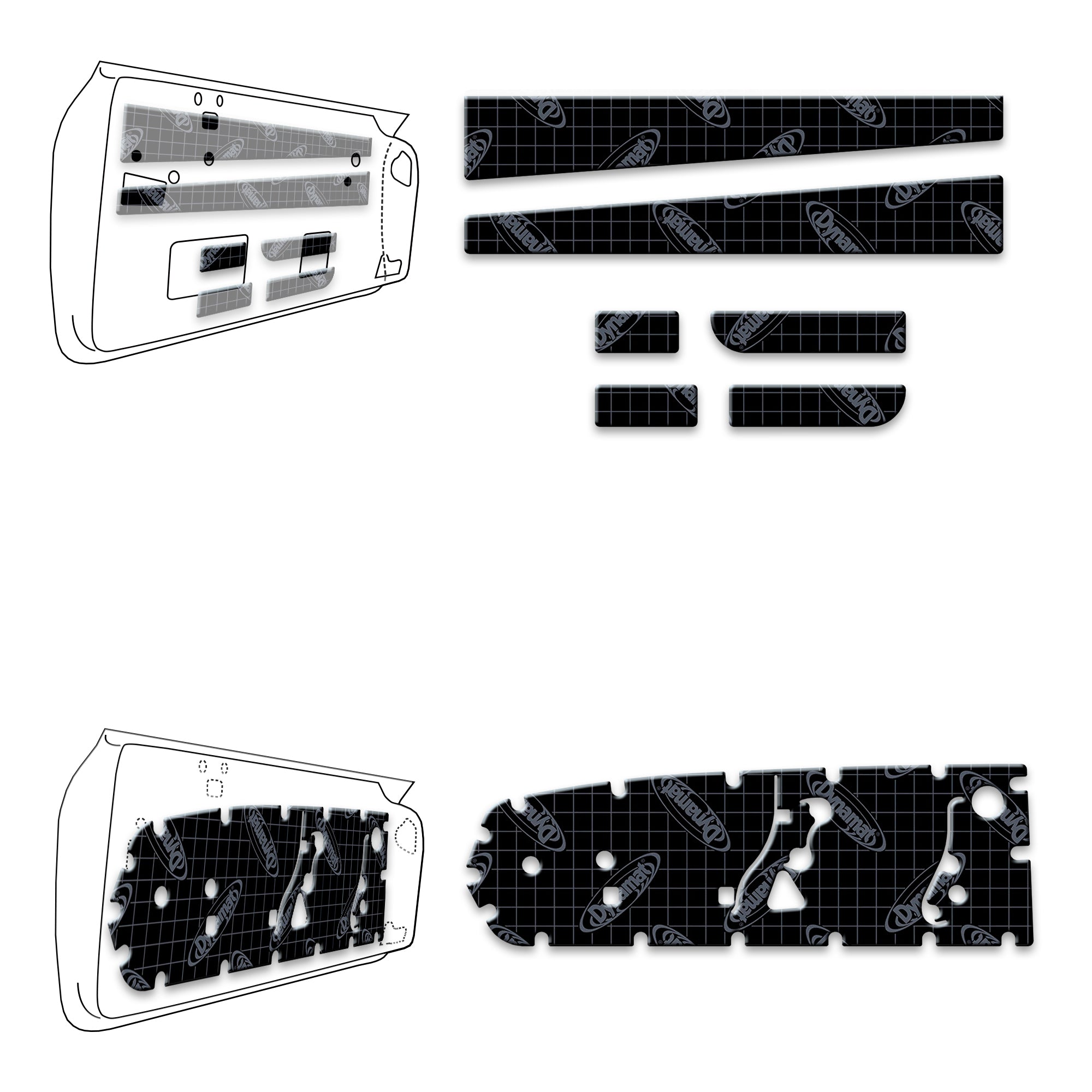 1967-1968 Mustang Door Kit - XFO M1 D2 – DynamatStore