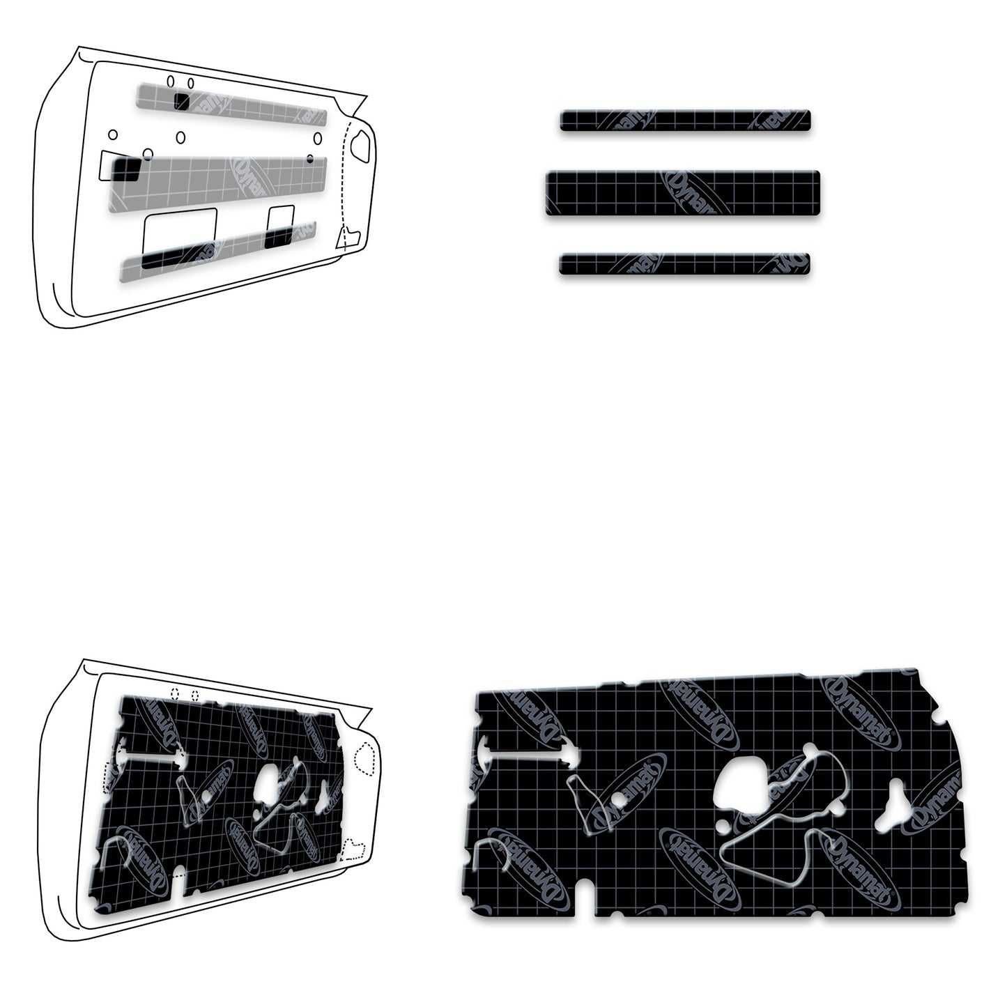 1968-1972 GM Chevelle/Malibu Sound Deadening Door Kit - XGM A2 D