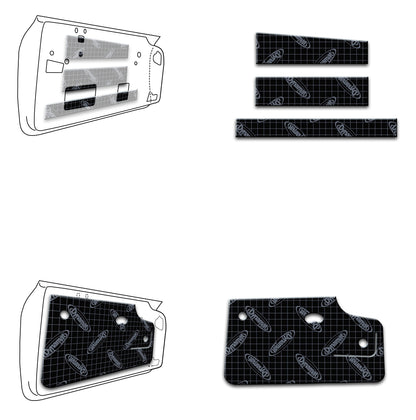 1956-62 Corvette Dynamat Sound Deadening Custom Cut Door Kit - XGM C1 D