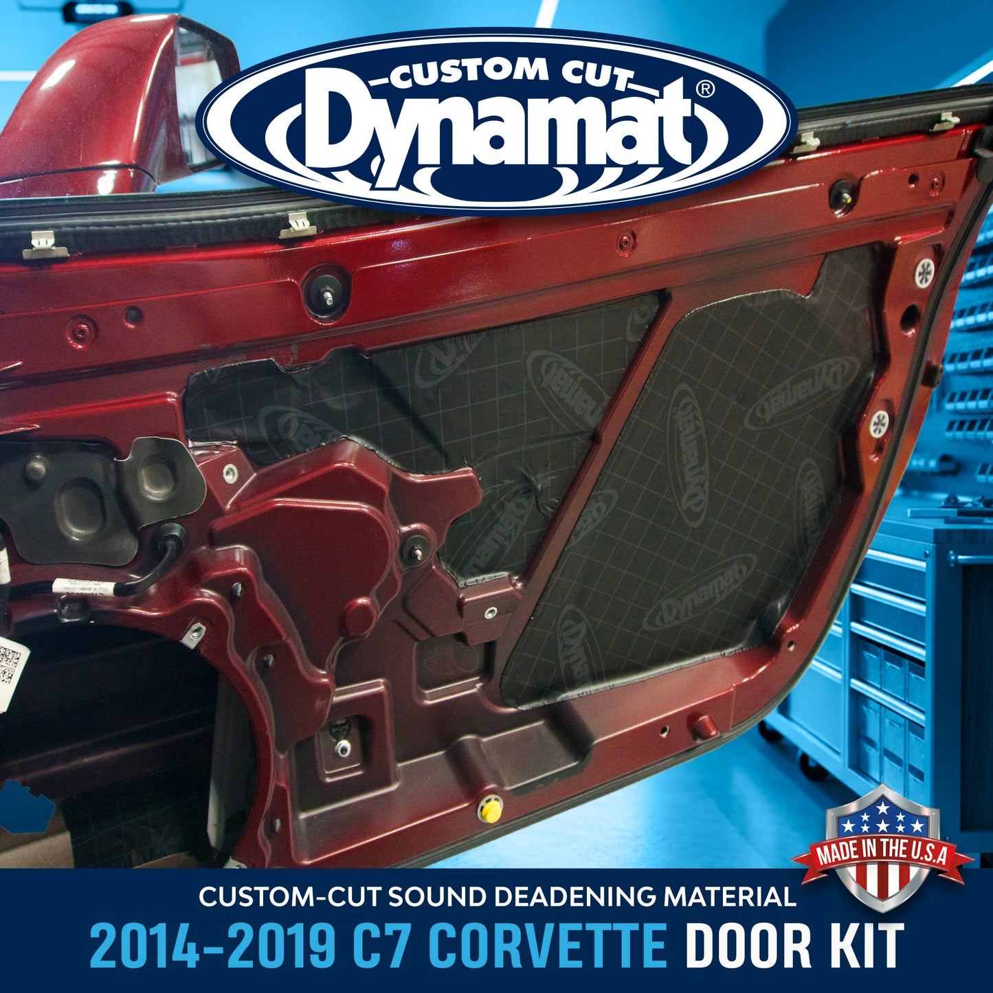 2014-2019 GM C7 Corvette Doors Custom Cut Sound Deadening Kit