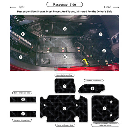 2014-2019 GM C7 Corvette Floor Custom Cut Sound Deadening Kit