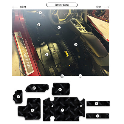 2014-2019 GM C7 Corvette Floor Custom Cut Sound Deadening Kit