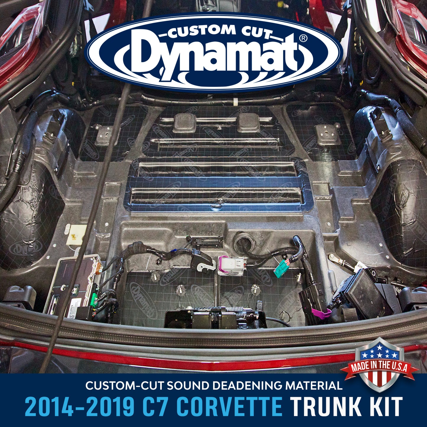 2014-2019 GM C7 Corvette Trunk Custom Cut Sound Deadening Kit