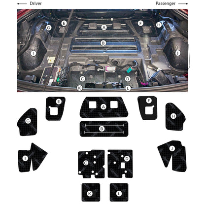 2014-2019 GM C7 Corvette Trunk Custom Cut Sound Deadening Kit